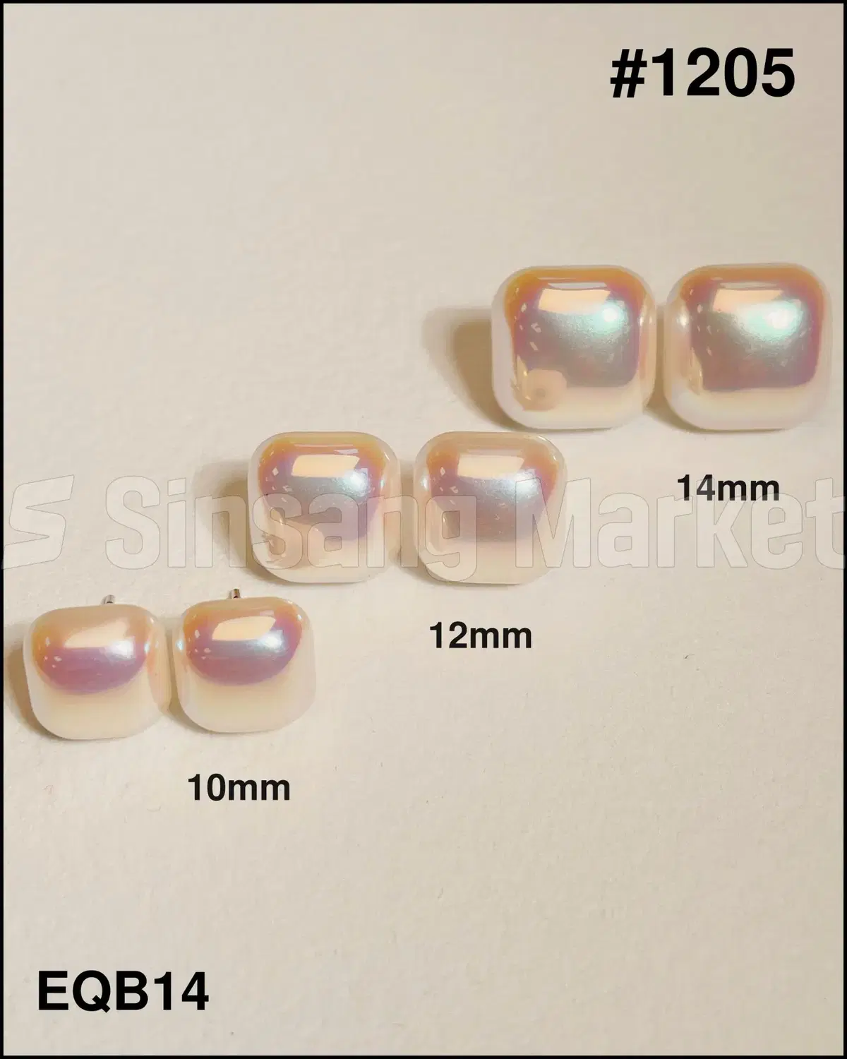 [빠른발송] 실버925 스퀘어 펄 아코야 진주 귀걸이10mm 12mm 1