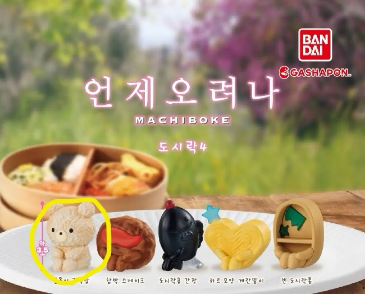 반다이 가샤폰 마치보케 도시락의 경우 4 곰돌이 주먹밥