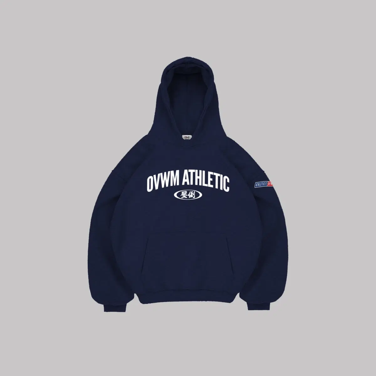 [새제품] 압도 아치로고 후드티 네이비 m사이즈