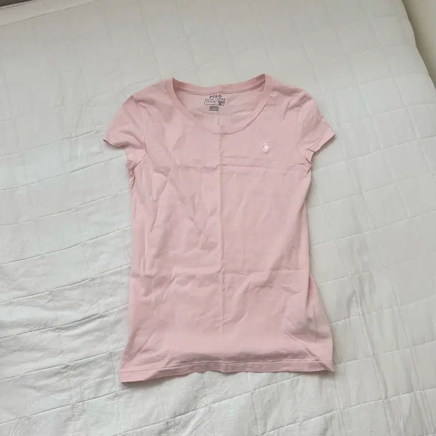 폴로 핑크 딸기우유색 반팔티
