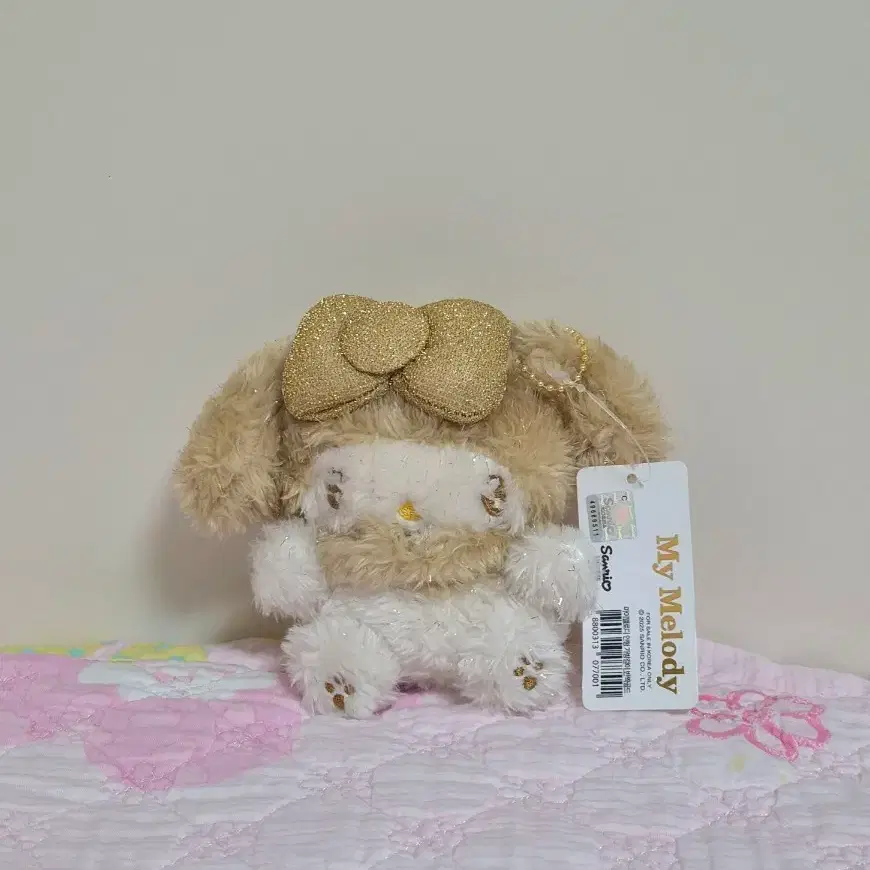 산리오 반짝골드 마이멜로디 인형 키링