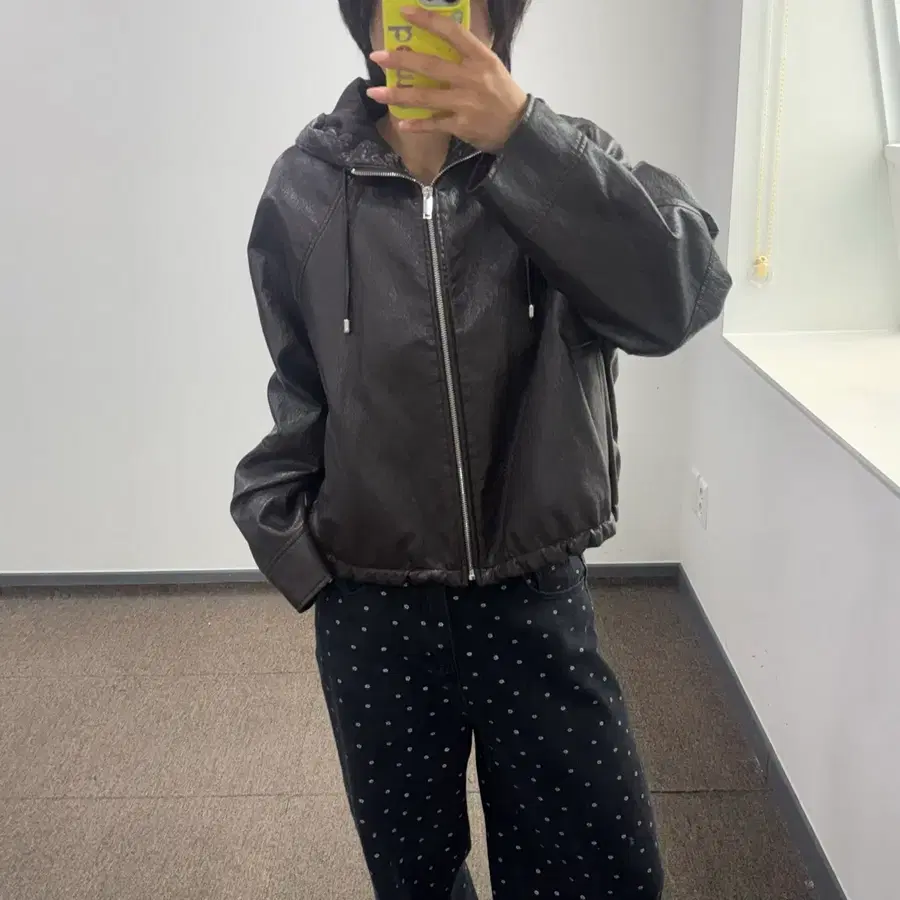 Zara 자라 브라운 레데 후드집업