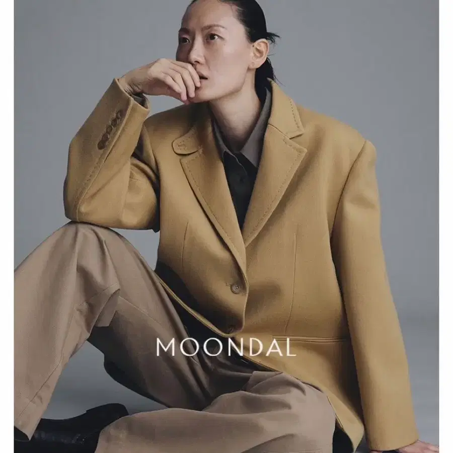 (오늘만 가격 인하) Moondal 문달 한나 울 자켓 블랙