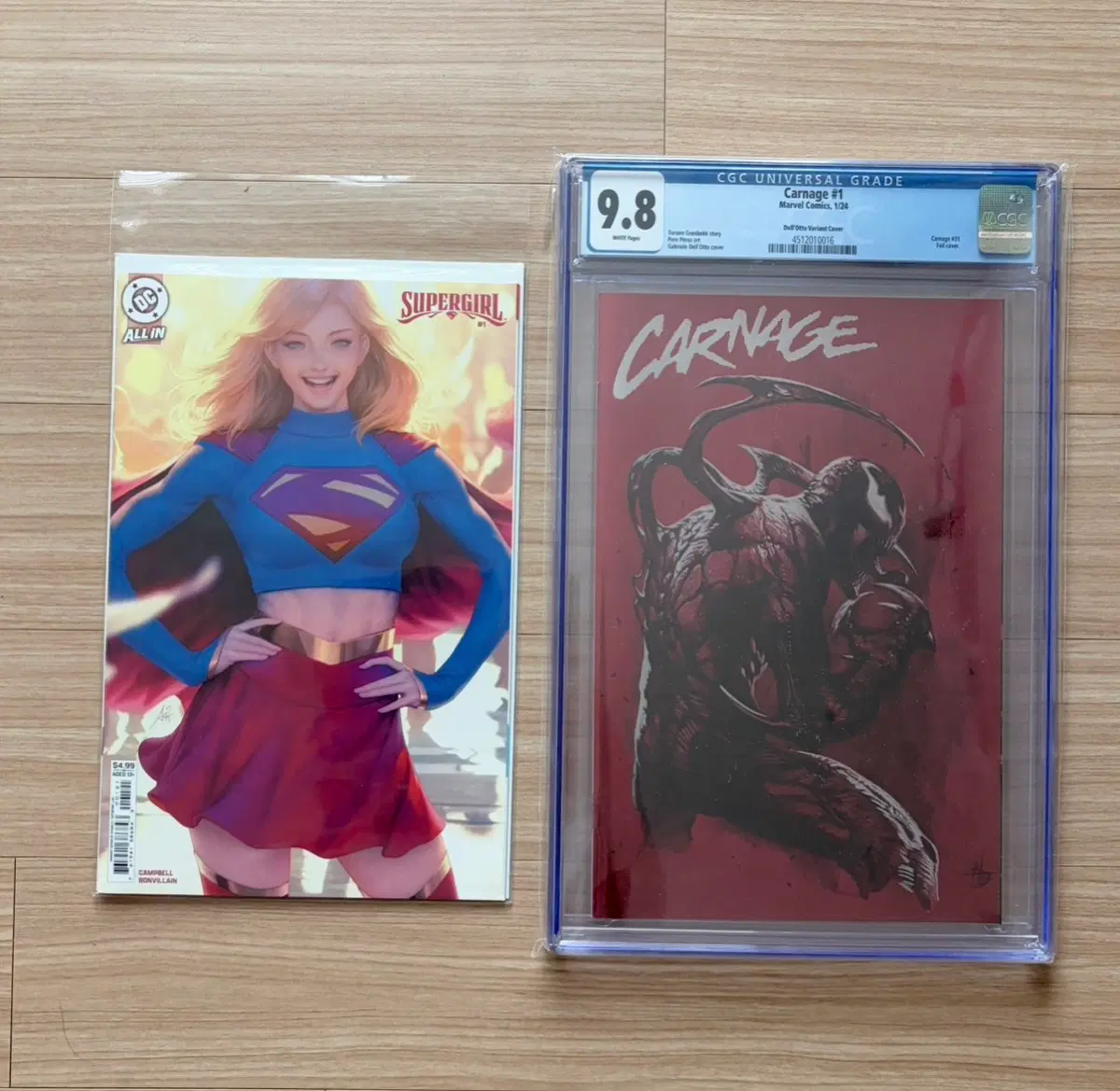 마블 코믹스 카니지 CGC 9.8 델 오토 호일 커버