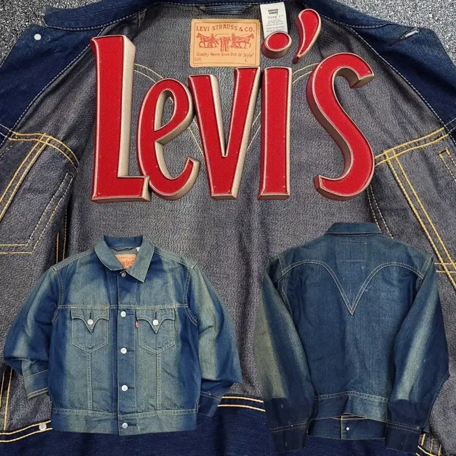 00s 리바이스 Levi's Type 1 아이코닉 트러커 데님 자켓 L