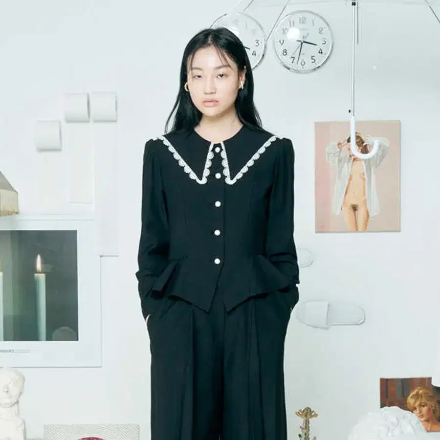 더센토르(THE CENTAUR) 이하이 레이스카라 블라우스자켓 55 새상품