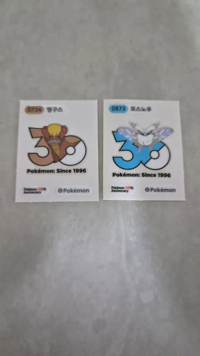 포켓몬 30주년 기념 영구스 모스노우 스티커