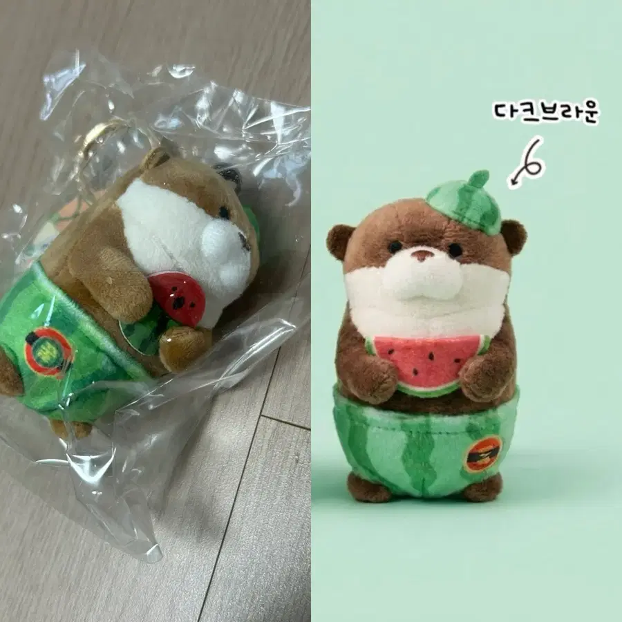 새상품) 우소우소짱 키링 / 달달수박, 가방, 수달