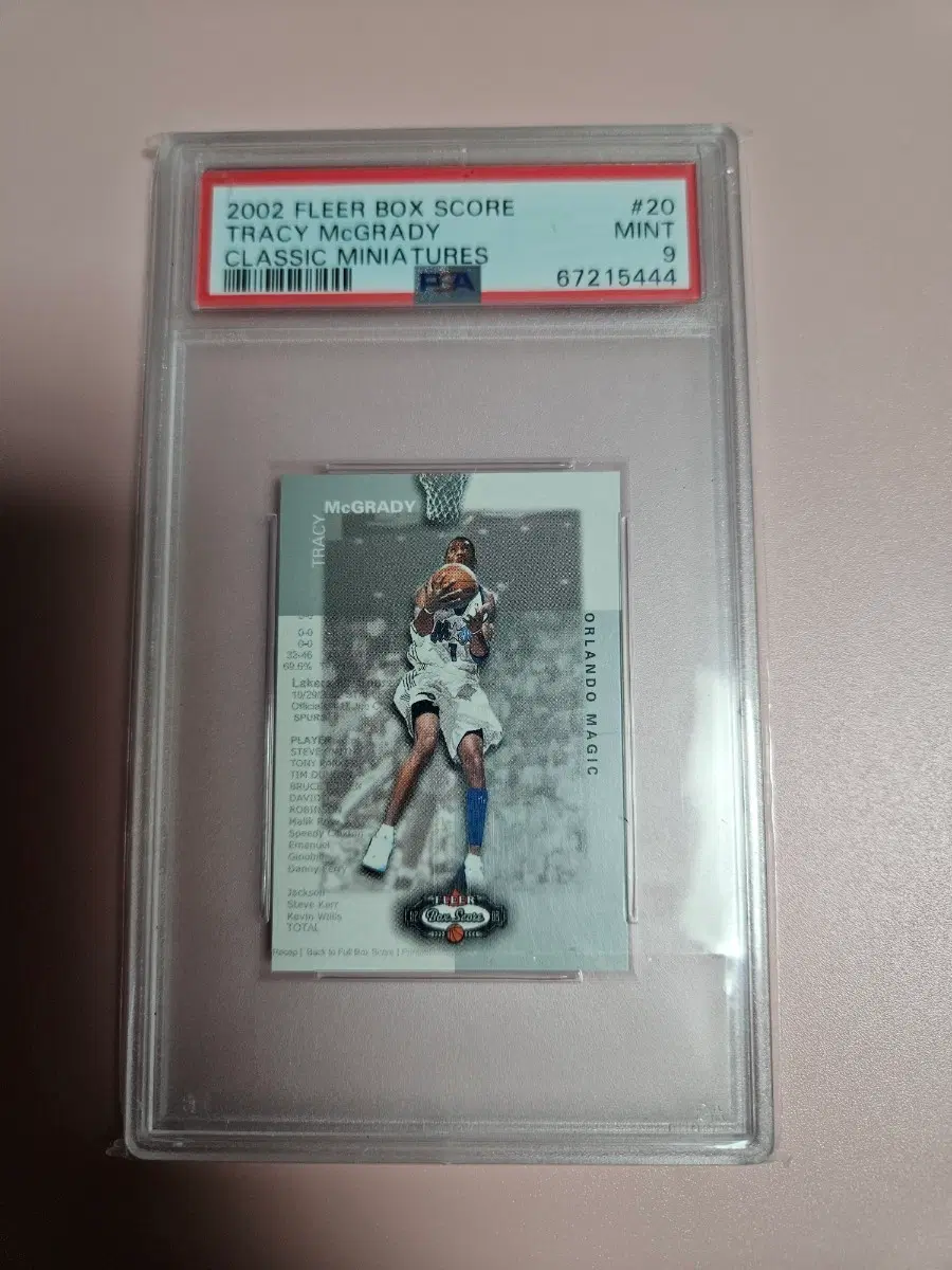 NBA)트레이시 맥그래디 PSA 9등급 2002 Fleer Classic