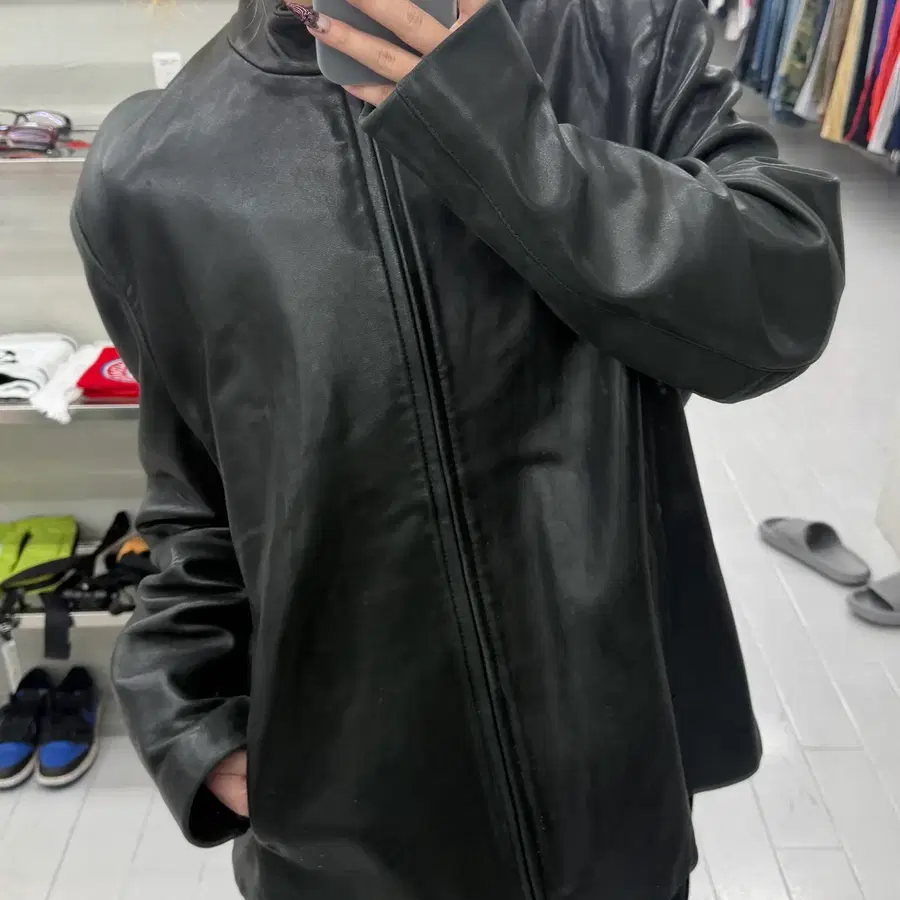 (XL) 클라우디아 양가죽 집업 레더 재킷