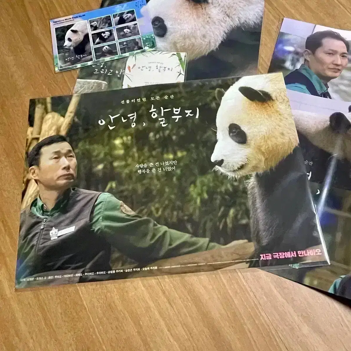 안녕 할부지 추석함께바오 A3포스터 거울키링 푸바오영화 부채푸채2주차엽서
