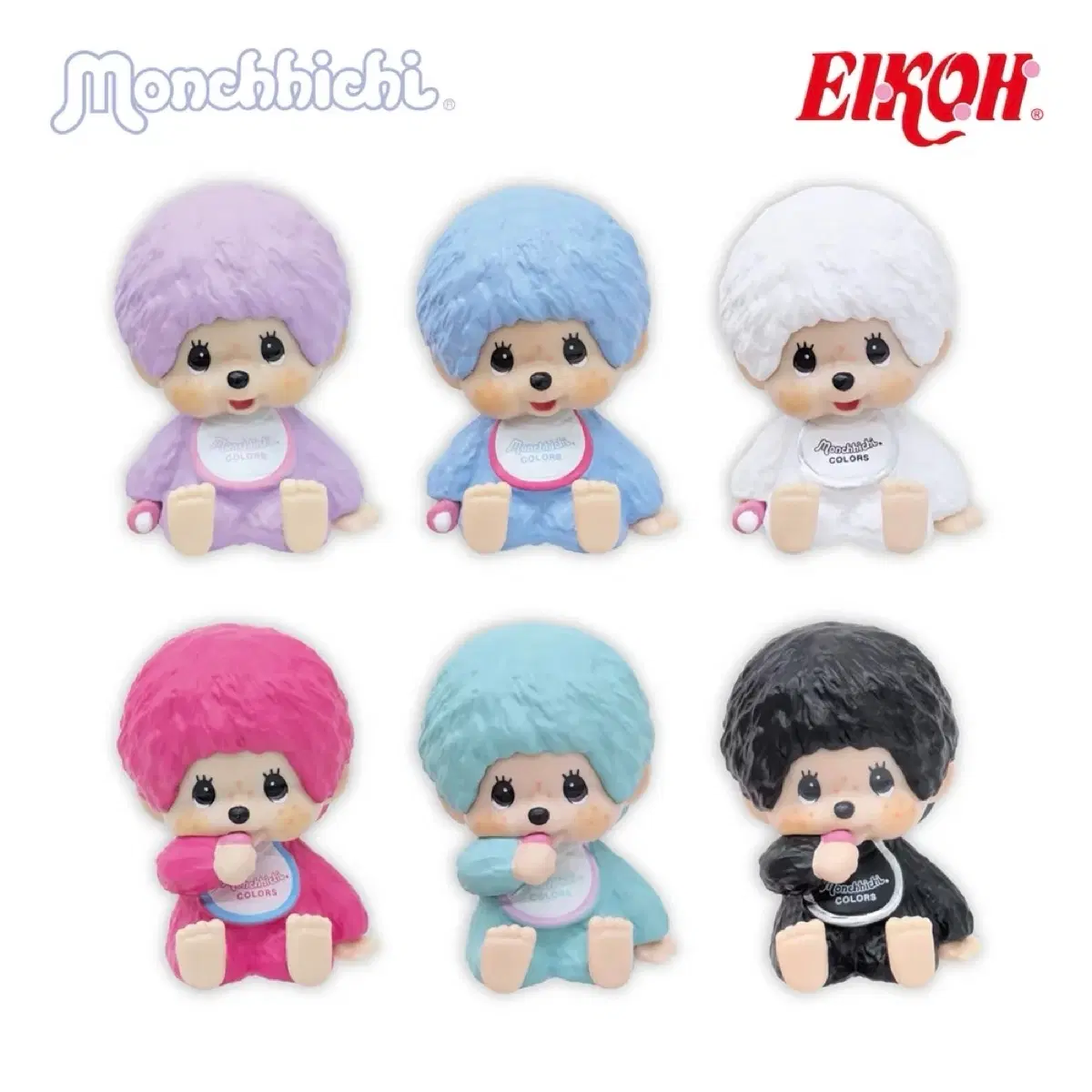 (일괄) 6개세트 몬치치 컬러 미니 피규어 세상품