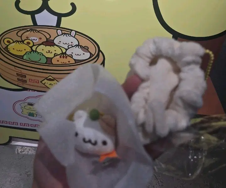 폼폼푸린 와앙만두 팝업 만두 속재료 파우치 (머핀)