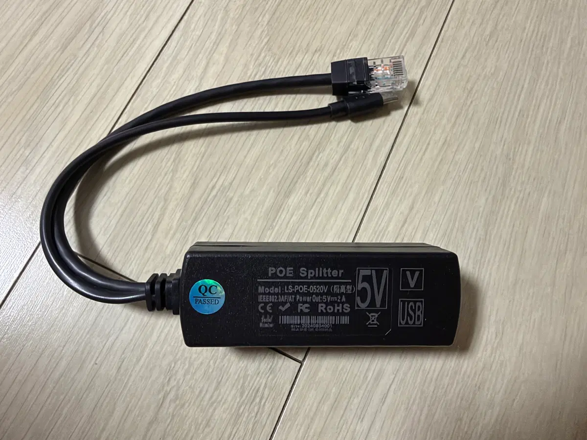 PoE 스플리터 RJ45 Micro USB to RJ45 Jack 전원