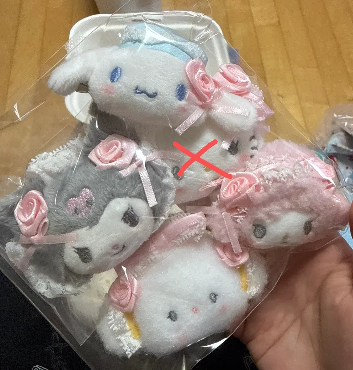 산리오 화이트프릴 시나모롤 마이피아노 쿠로미 코기뮹 헤어핀