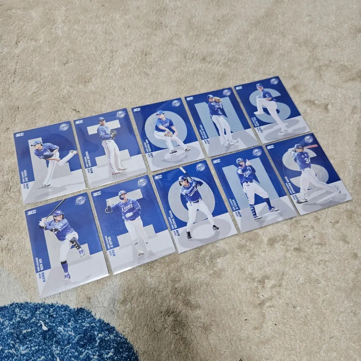 KBO SCC 삼성라이온즈 알파벳 카드 풀세트 팝니다.