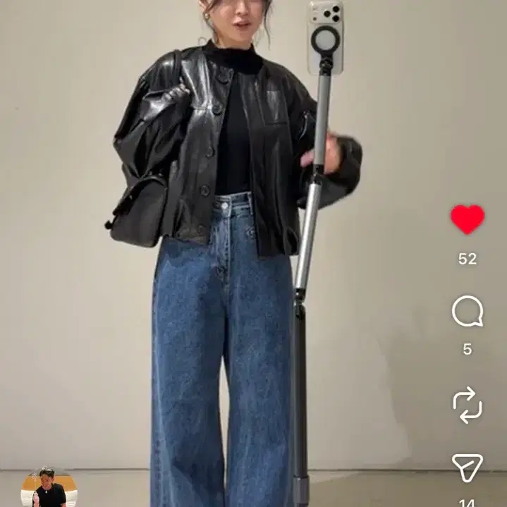 바이씨니 램버튼레더자켓