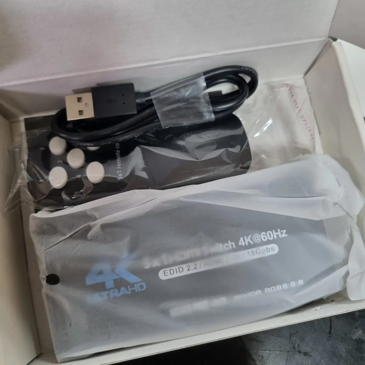 4K HDMI 스위치 5포트 리모컨 포함