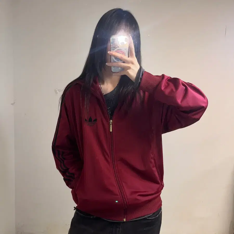 아디다스 버건디 블랙 파이어버드 져지 (코르티스 제임스 착용 져지)