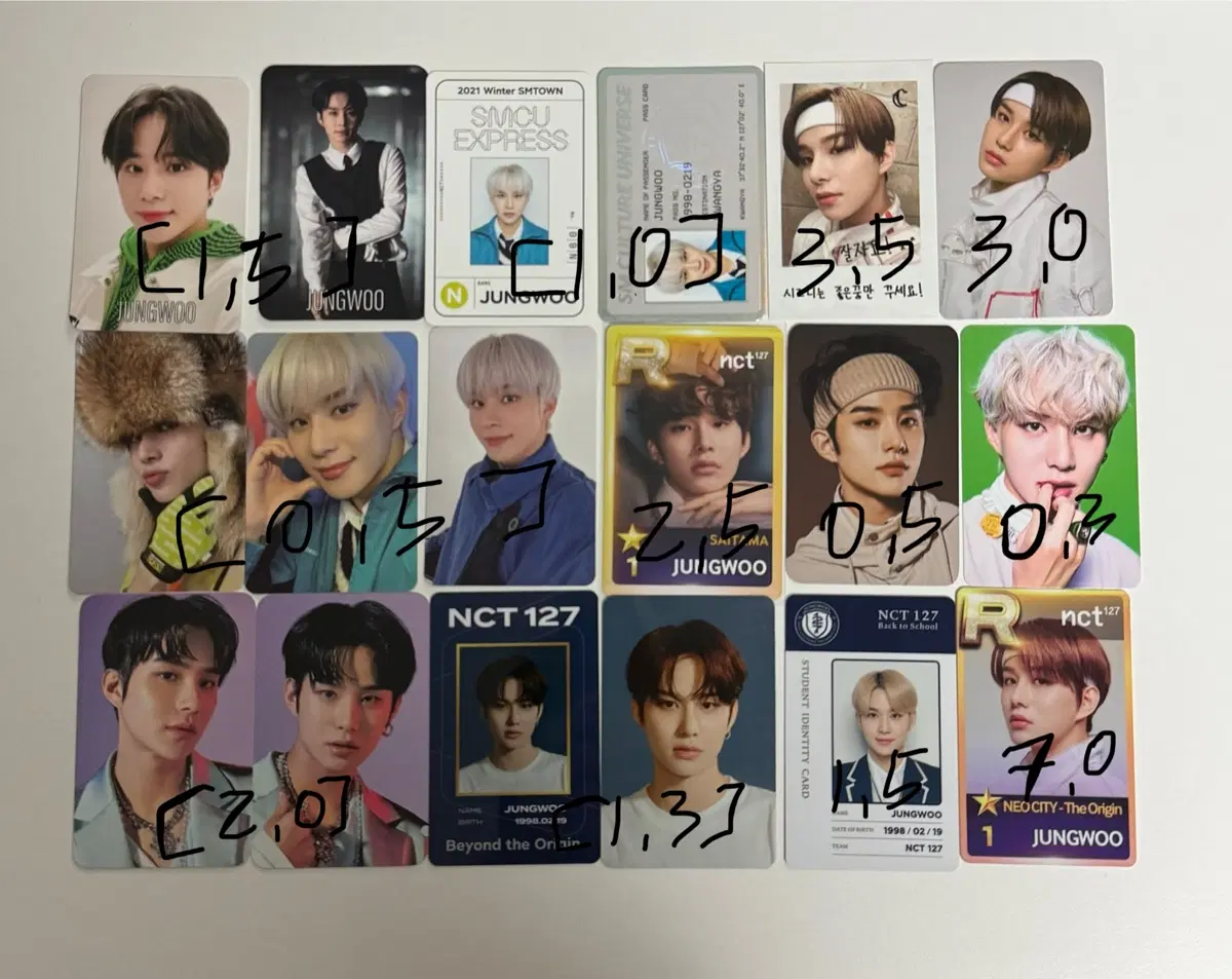엔시티 nct 정우 포카 에눌 가능