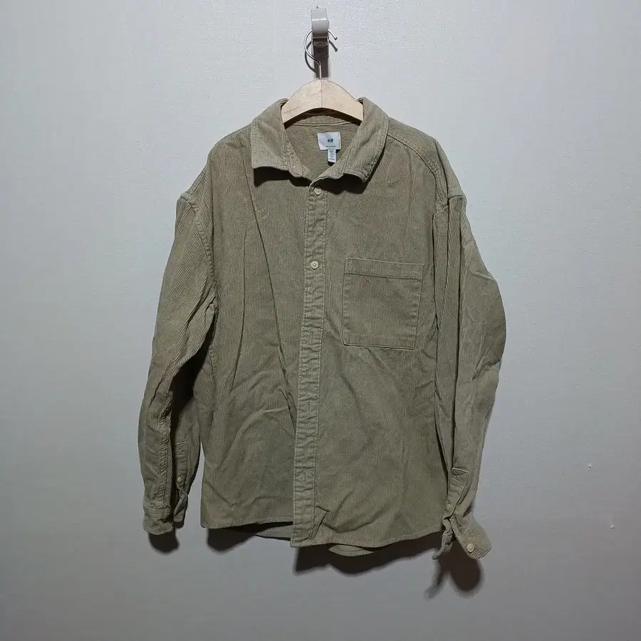 H&M 남성 오버핏 골덴 셔츠 L (26A2799)