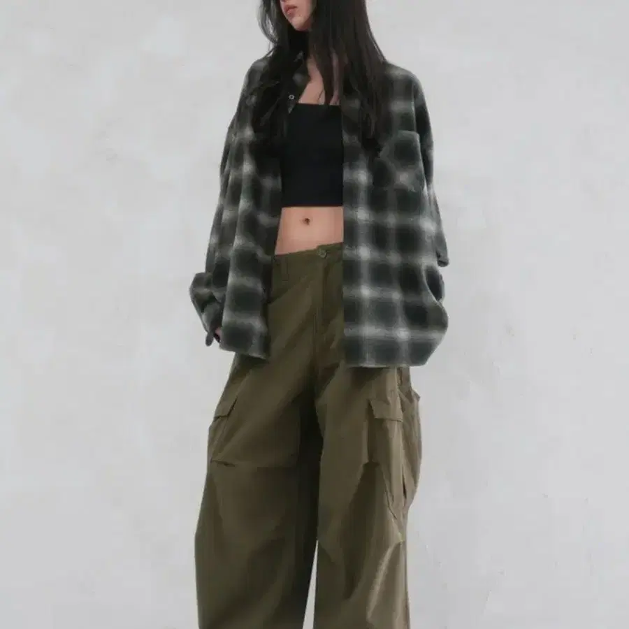 어반드레스 엔터 와이드 카고 코튼 팬츠(s, 카키)