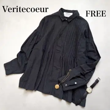 Veritecoeur 베리떼꾸르 핀턱 셔츠 블랙 새상품급