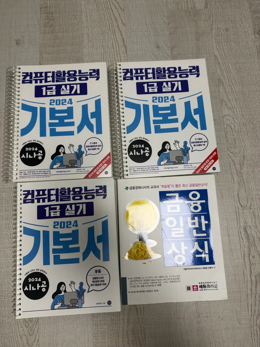 컴퓨터 활용1급실기책+금융일반상식 책