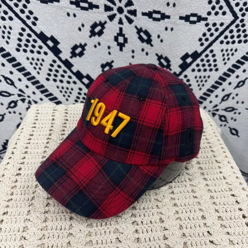 [F] NBA 1947 레이커스 체크 볼캡 모자