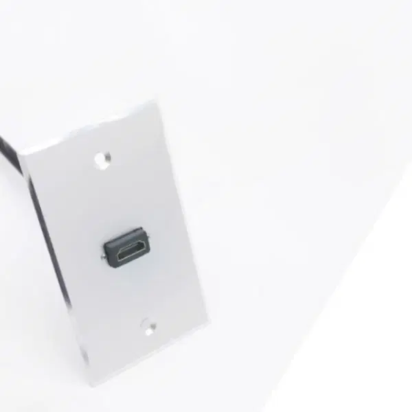 벽면 부착용 플레이트, HDMI 1포트 줄타입 0.3M 조립형 알루미늄