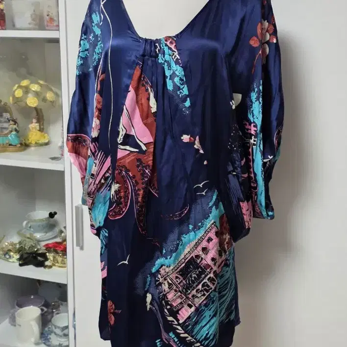 Silk Dress 미국브랜드 실크 네이비 원피스