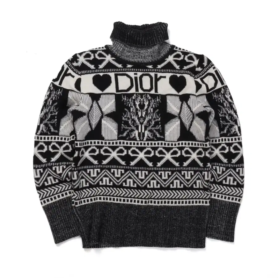 크리스찬 디올 Christian Dior Pattern Turtle Neck Knit