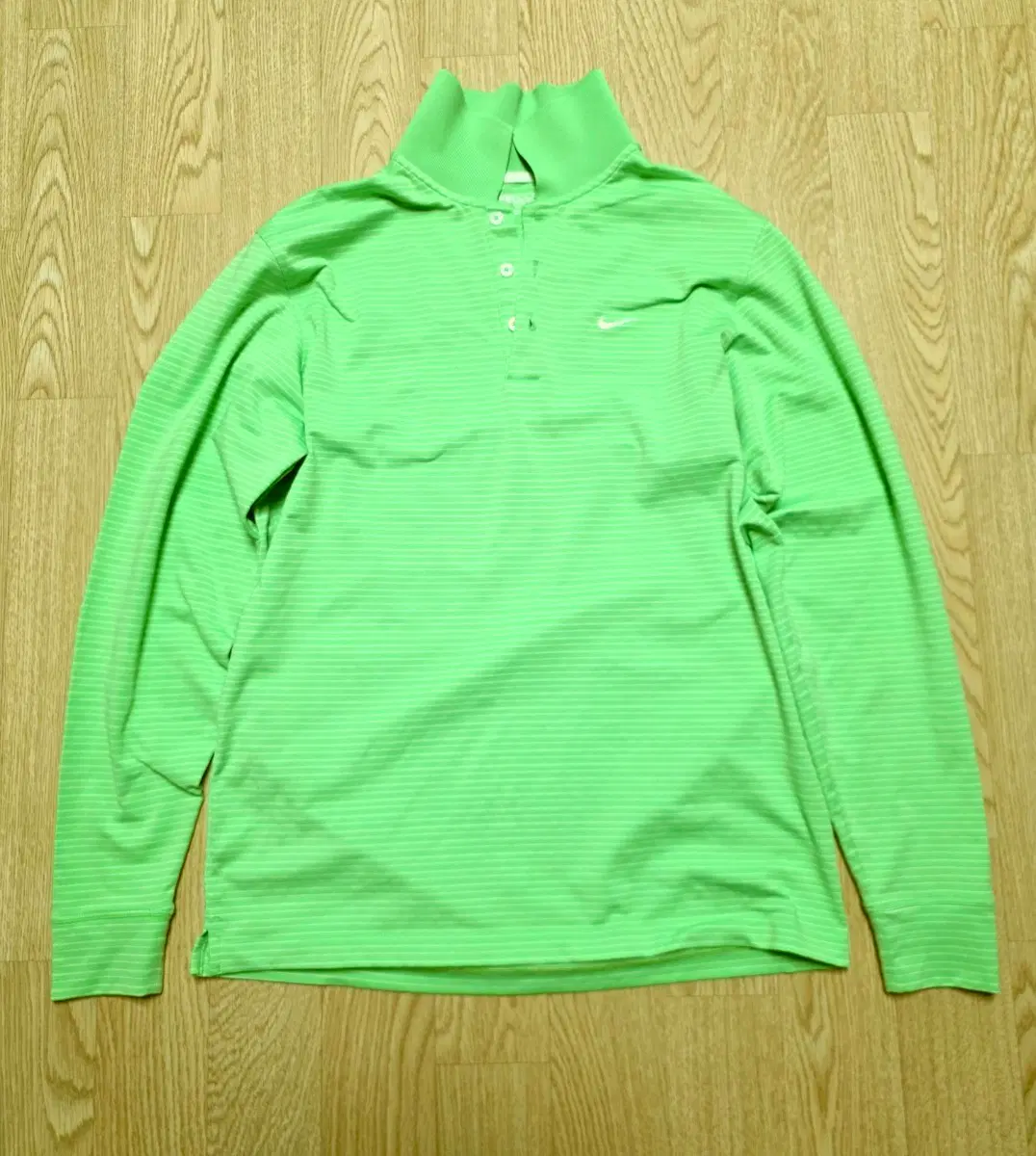 [정품] 나이키 골프 드라이핏 스트라이프 긴팔 카라티 Green (M/100) / NIKE GOLF Polo