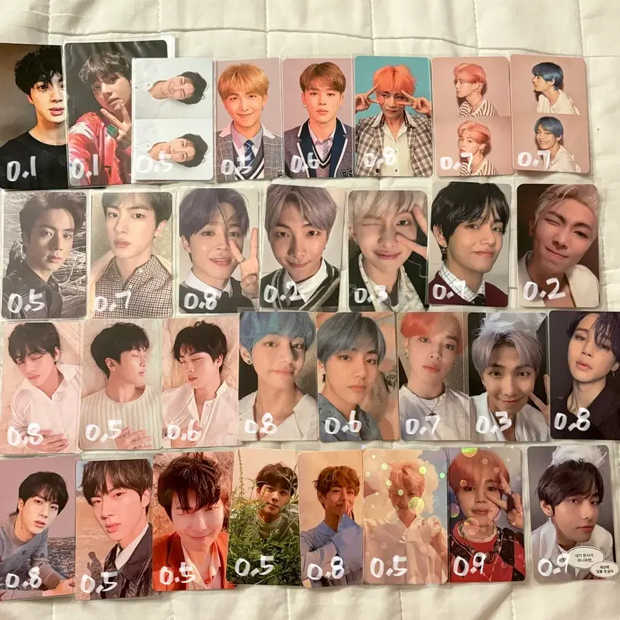 방탄소년단 방탄 포카 태형 지민 남준 석진 뷔 알엠 진