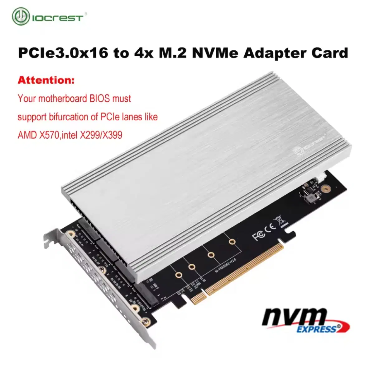 4 포트 M.2 NVMe PCIe 3.0 확장카드