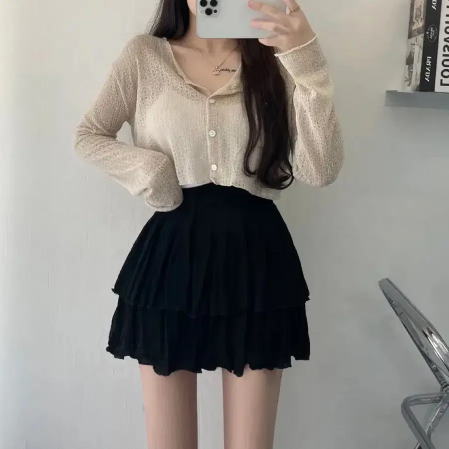 캉캉 프릴 플리츠 치마바지 미니 스커트 블랙 에이블리 지그재그