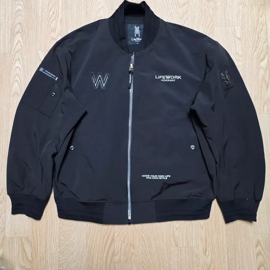 [M] 라이프워크 오버핏 MA-1 항공점퍼 블랙 / LIFEWORK Bomber Jacket