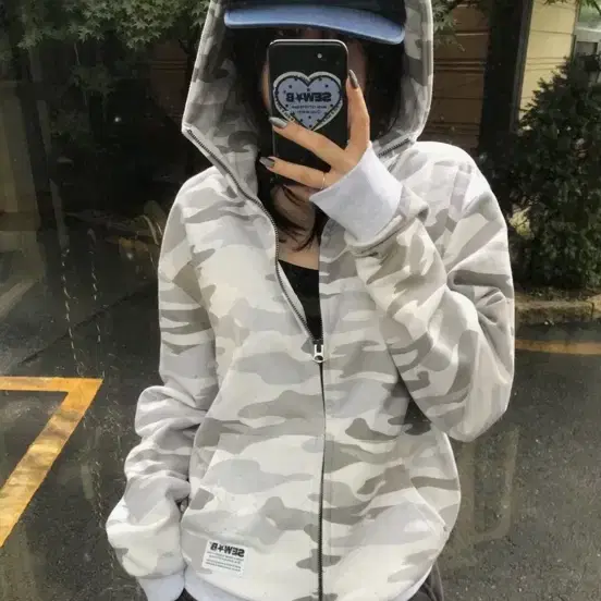 쏘비 세미오버 후드집업