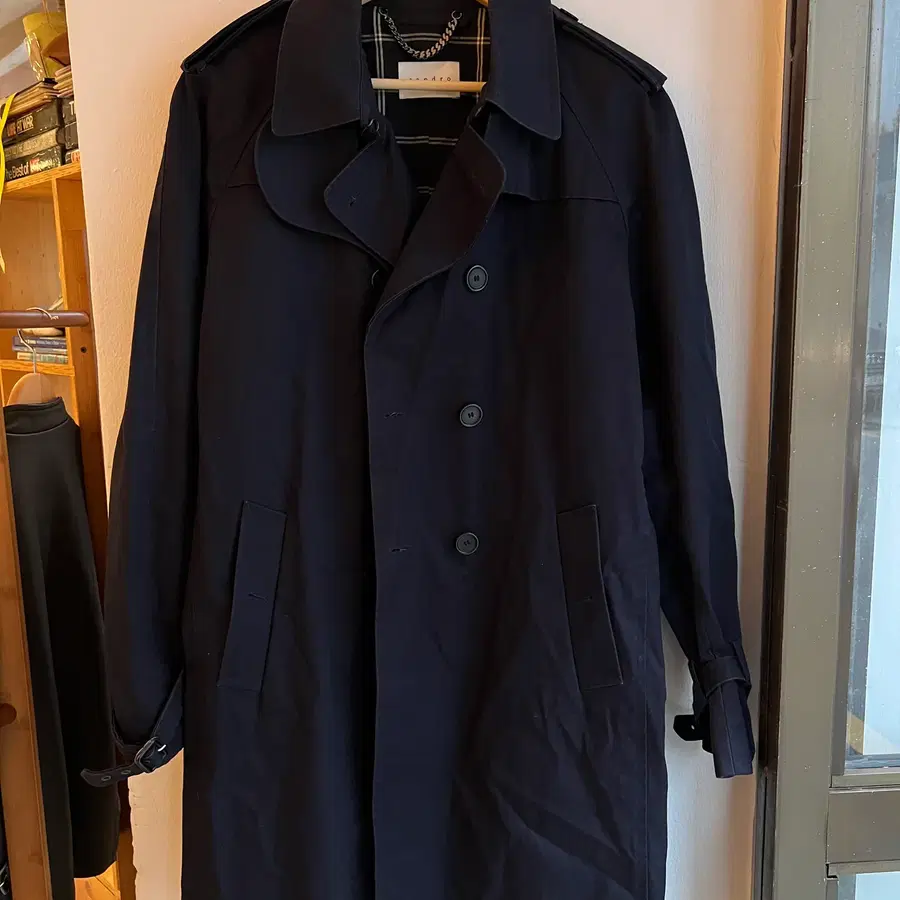 [XL] 산드로  Sandro 네이비 트렌치코트