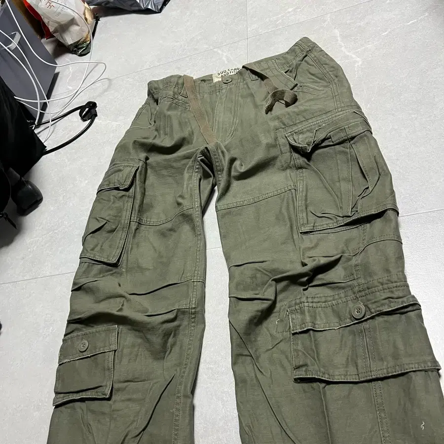 [33] 00s SOO CARGO 빈티지 밀리터리 멀티포켓 카고 팬츠 바지