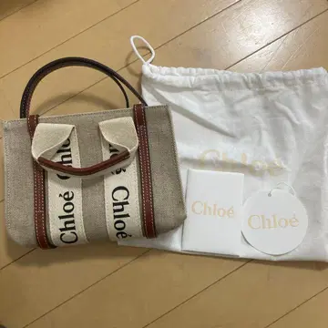 끌로에 우디 스몰 토트백