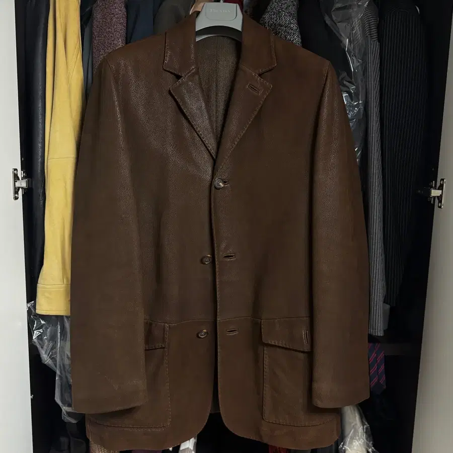 ERMENEGILDO ZEGNA 제냐 누벅 레더 자켓