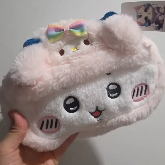 먼작귀 얼굴 파우치