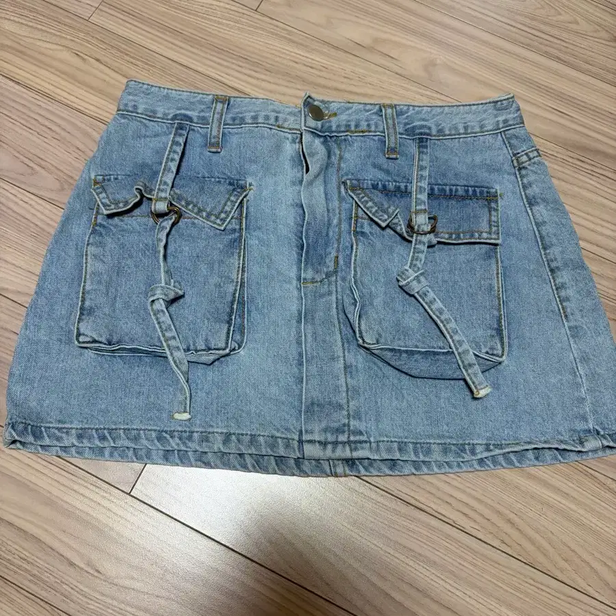 카고 데님 스커트