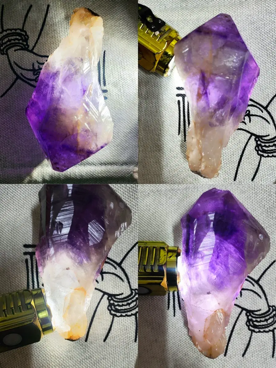 콩고 진한 자수정 원석 215g 10.5/5.7/5.3cm