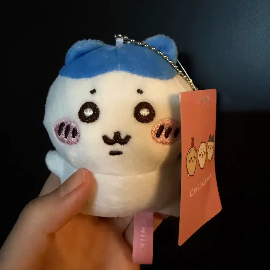 [치이카와] 콩눈 하치와레 키링 인형 블루