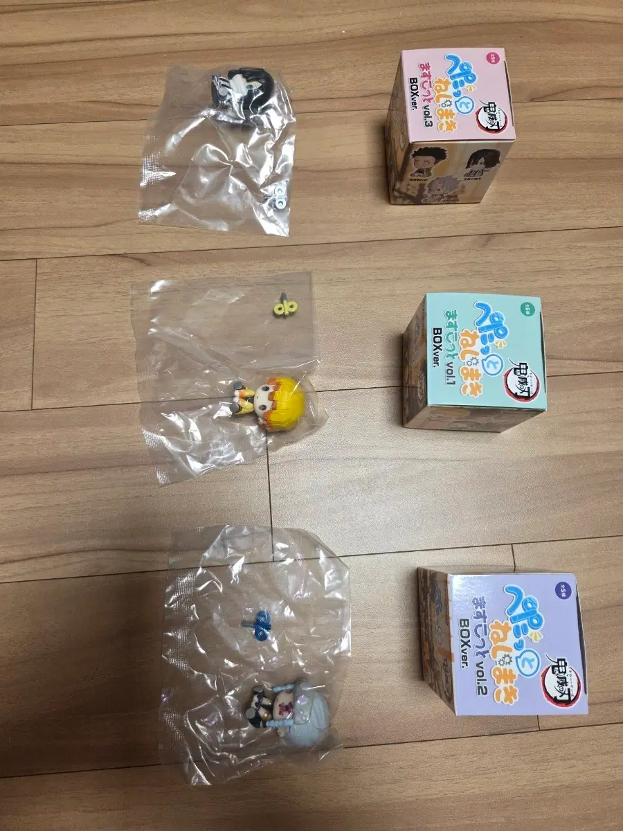 귀멸의 칼날 태엽가챠 3종