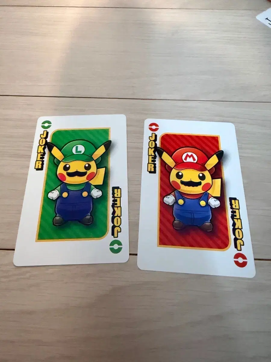 2016 Pokemon Center Limited Mario Pikachu Trump Full Set Rare Mario Pikachu