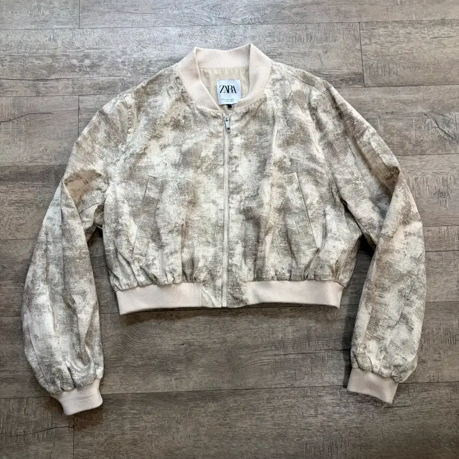 자라 패턴 여성 블루종 XL