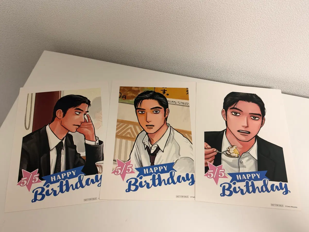 패밀리 레스토랑 가자 나리타 쿄지 생일 애니메이트 일러스트 카드
